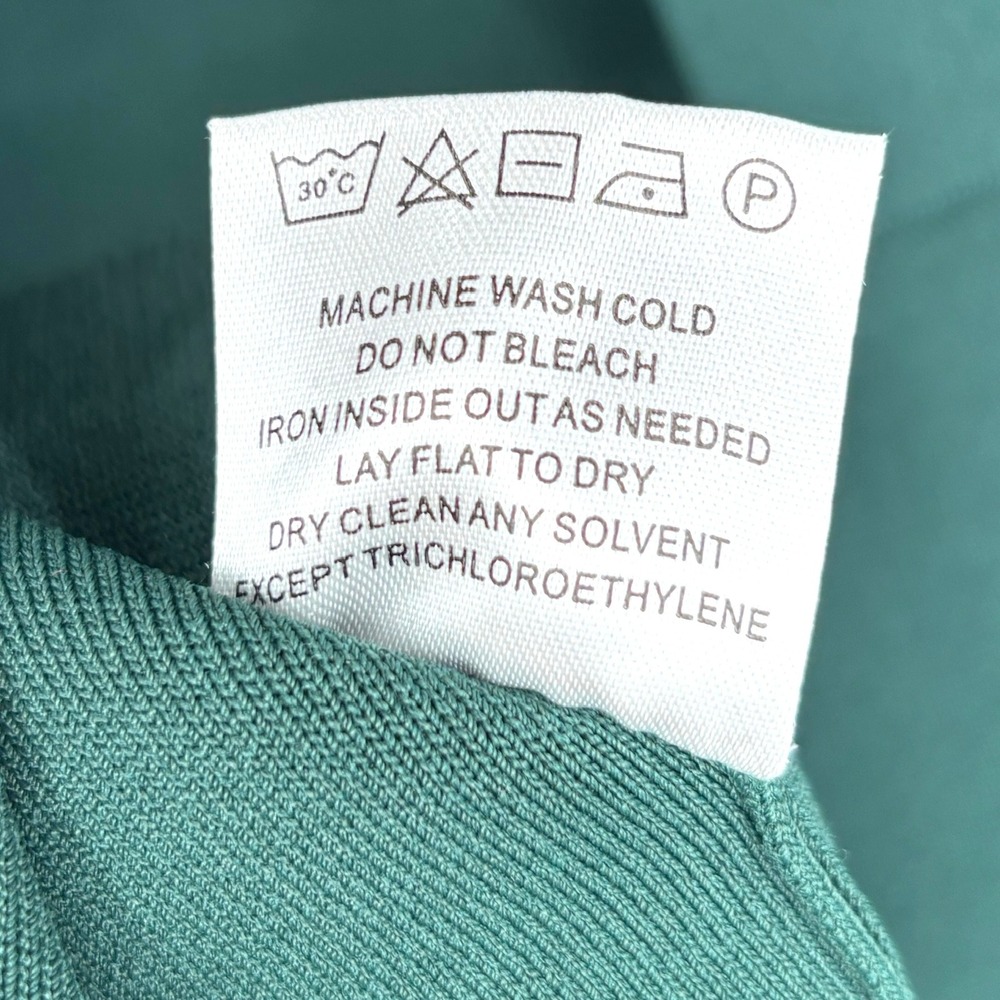 Aleeza Paris Long Knit Blazer Vest Emerald Green Double Breasted Longline XS - Picture 12 of 14